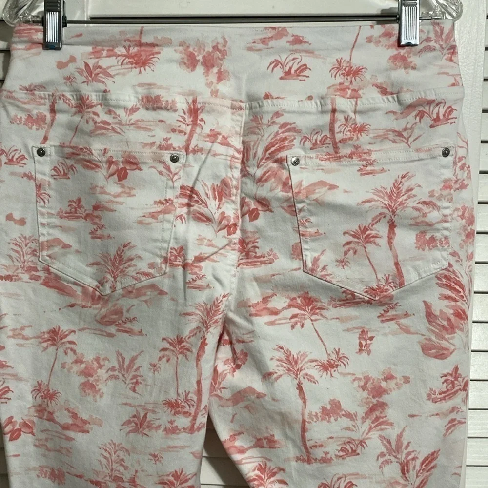 Belle by Kim Gravel Twill Toile Print Capri Jean